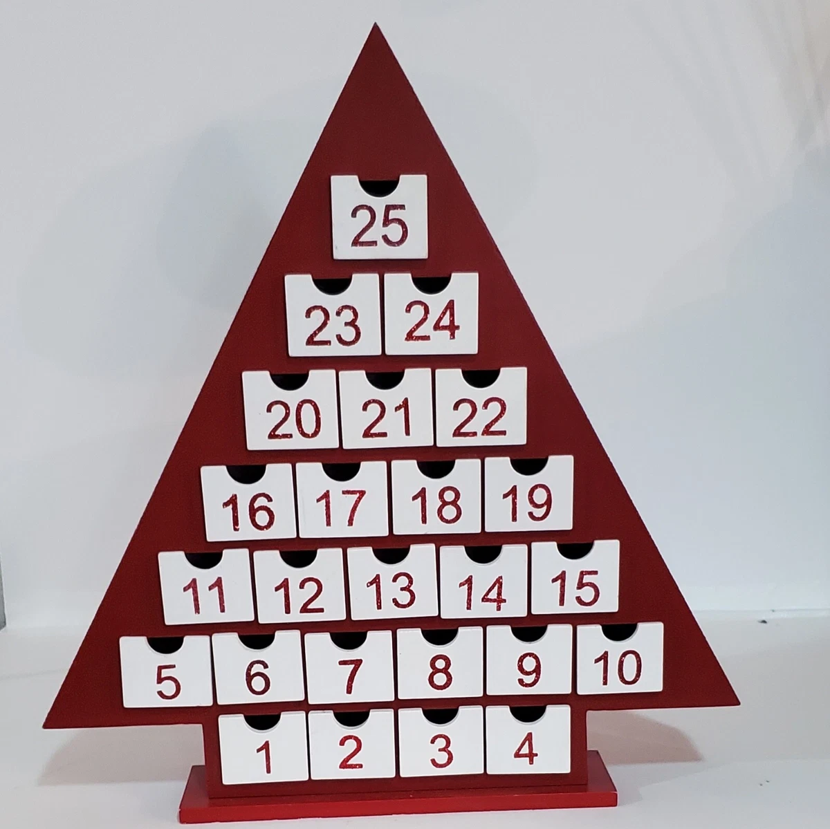 Advent Calendar In Red And White | eBay