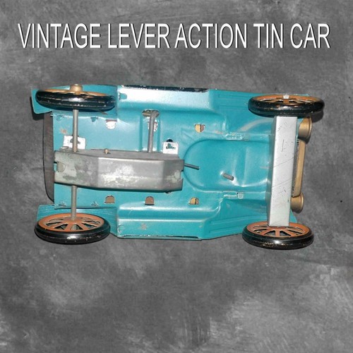 Japan Modern Toys Lever Action Blechauto Gold zweitürige Limousine - Bild 5 von 5