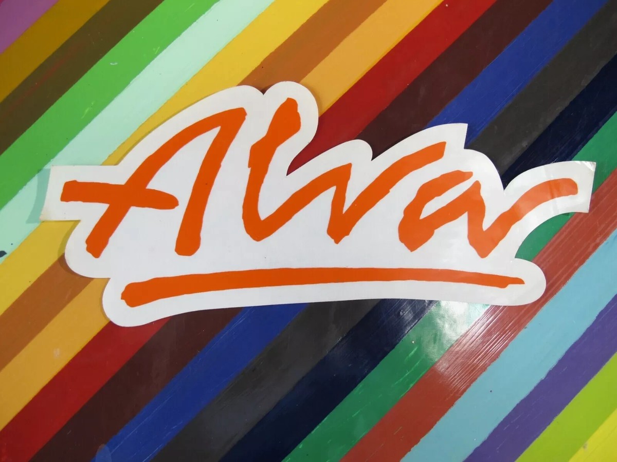 vtg 1970s Alva skateboard sticker original LG diecut orange | eBay