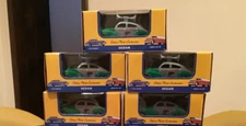 American Dimestore Collectible  Toys 1:43 scale Sedan set of 5 Toy Cars