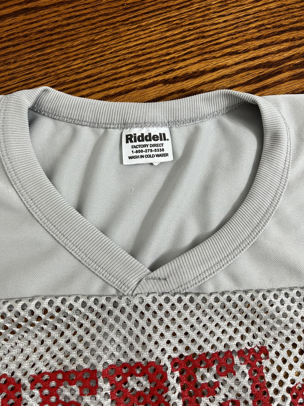 Riddell Mesh Football crop jersey REBELS Football Youth Medium gray