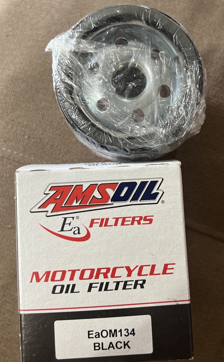 Amsoil # Eaom134 Motorcycle Engine Oil Filter Black New | eBay