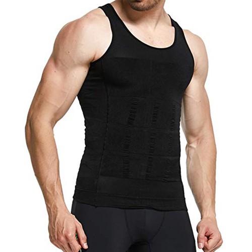 Canotta canottiera uomo US dimagrante body shaper canottiera moobs petto compressione corsetto - Foto 10 di 25