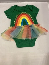 St Patrick's Day Tutu Bodysuit Baby Girls St Patty's One Piece Green