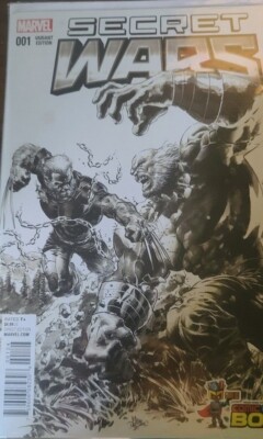 SECRET WARS #1 MIKE DEODATO WIZARD COMIC CON BOX EXCLUSIVE SKETCH VARIANT