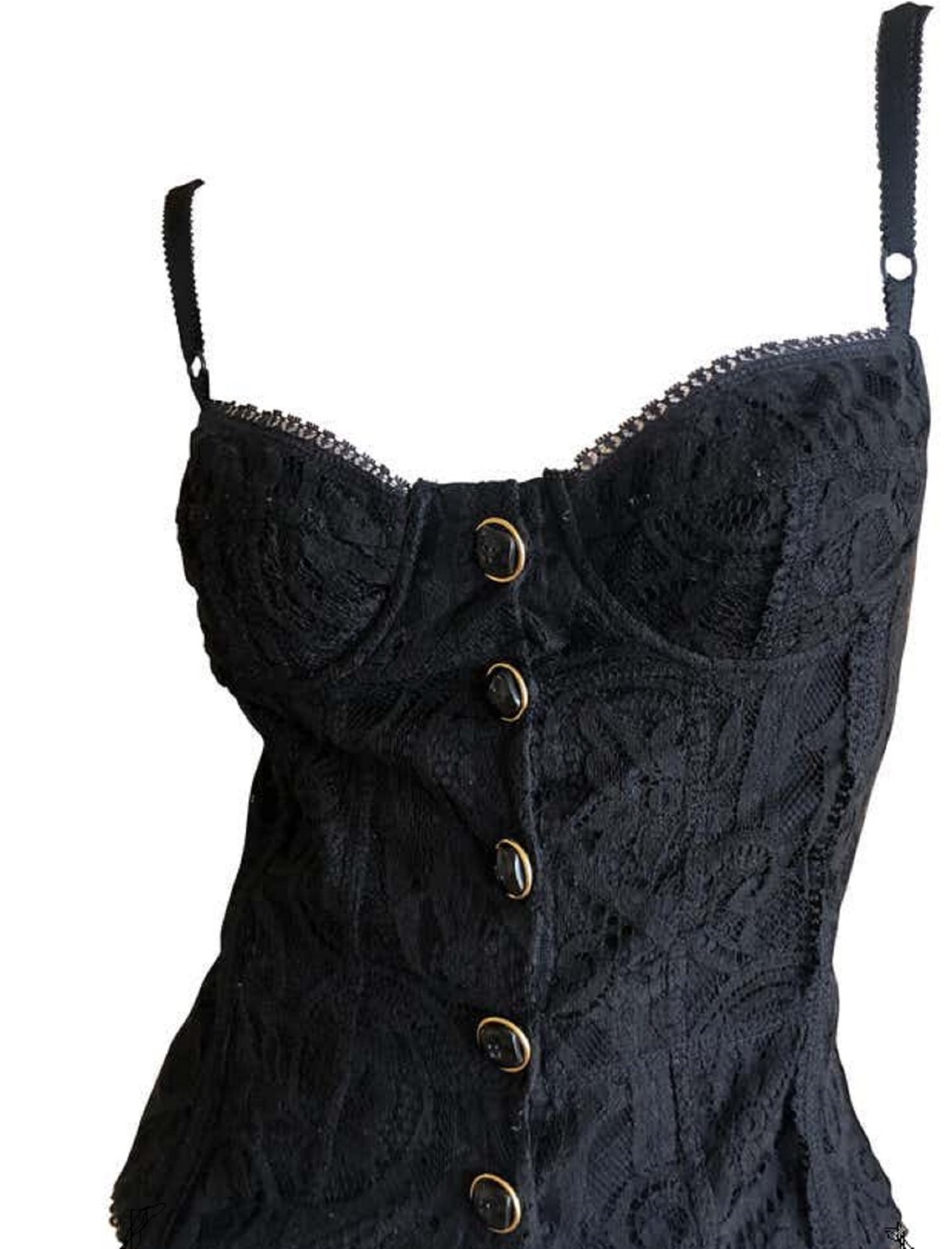 Dolce and Gabbana D&G lace sexy boned corset bustier dress IT40 UK8 US4 EU34