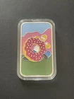 2024 Life-Size Donut Enamel  Homer Simpson DOH 1 oz silver Art Bar