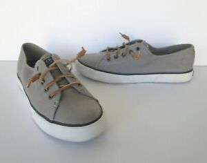 Sperry Top-Sider Womens Gray Canvas 