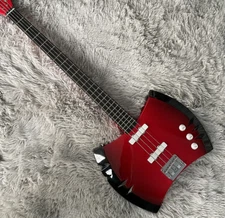 Marceline's 4-string Electric Bass Guitar Red Both Edge AXE Rosewood Fretboard