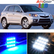 12 x Premium Blue LED Lights Interior Package Kit for Acura RDX 2007-2012 + Tool