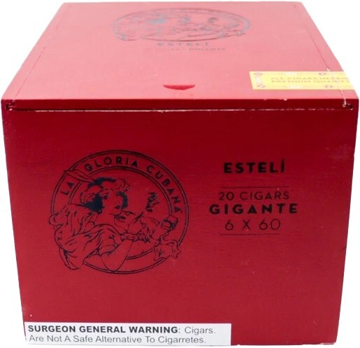 La Gloria Cubana Gigante Esteli Empty Wood Cigar Box 6.5" x 5.25" x 4.25"