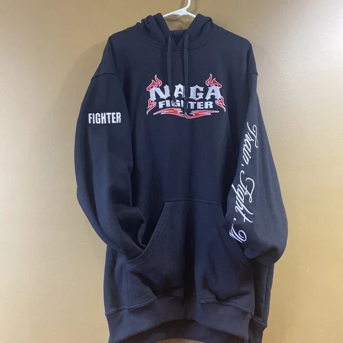 NAGA Fighter Hoodie Train Fight Win Sweatshirt 4XL MMA Grappling Full Stitch - product listing photo