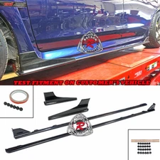 Fits 15-21 Subaru WRX STi 4dr ST-Style Side Skirts (ABS) w/ Front Side Spats