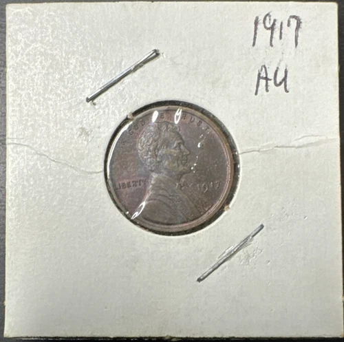 1917 LINCOLN WHEAT CENT PENNY AU