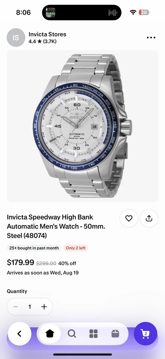 Invicta Speedway Wristwatches for sale | eBay