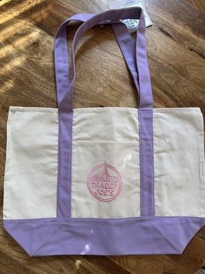 Trader Joe s Canvas Limited Release Tote Shopping Bag LARGE Lavender - NWT