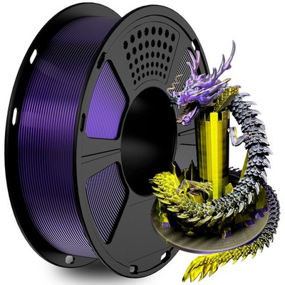1KG GEEETECH 3D Printer Filament Seide PLA Lila+Gold+Schwarz Tricolor Gradient