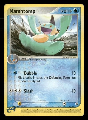 Marshtomp Ruby and Sapphire 40/109 MP Pokémon TCG