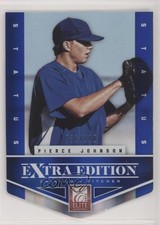 2012 Elite Extra Edition Status Blue Die-Cut 36/100 Pierce Johnson #148 3v8