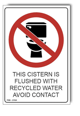 #ad Cistern Flushed With Recycled Water Sign AU $459.99