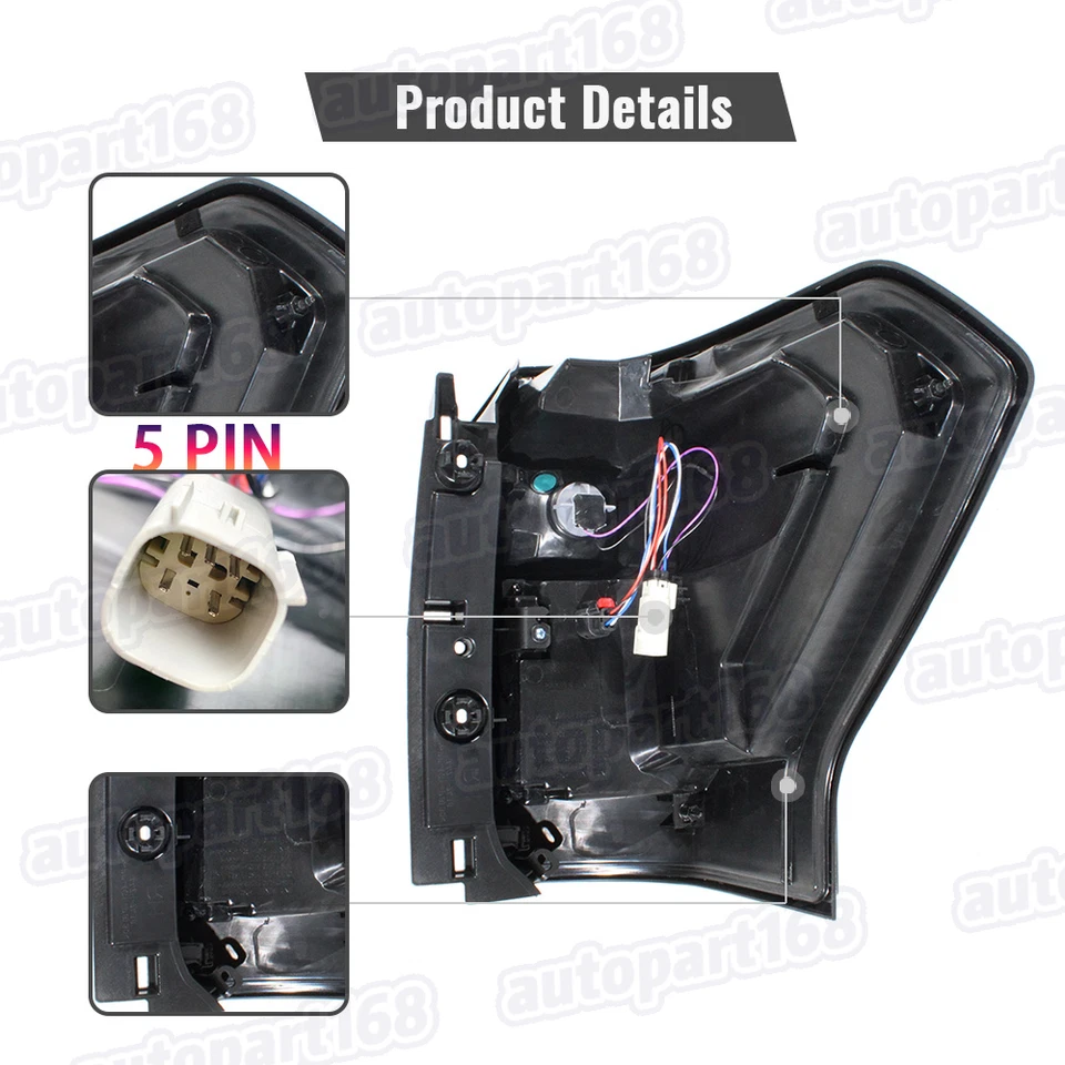 For 2018-2021 Ford Expedition LED Tail Light Tail Lamp Pair Left and Right - Image 3 of 4