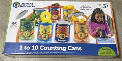 Learning Resources 1 To 10 Counting Cans Kids Learning Toys 65 Pc 3yrs+