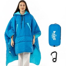 hazli Comfortable Wearable Blanket - Insulated Camping Blanket Outdoor Blue