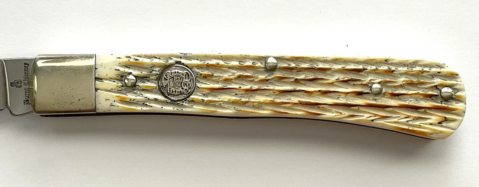 Burnt Chimney Stainless Trapper Knife Bone Handle German - Image 4 of 4