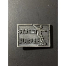 RARE 1976 Street Surfer Belt Buckle Skateboard Z-Boys Dogtown Alva Peralta