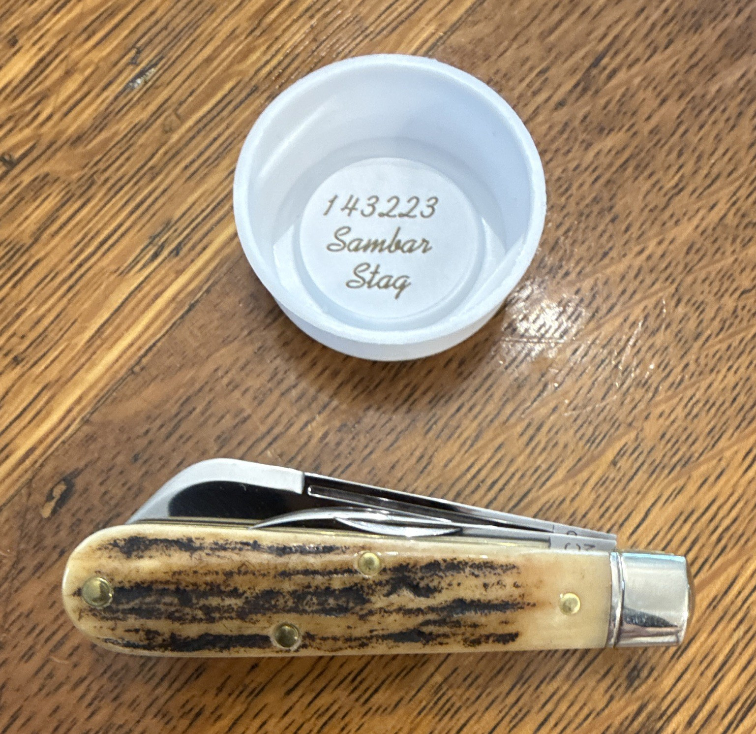 GEC Great Eastern Cutlery 143223 Sambar Stag Pocketknife 2-Blade Slipjoint
