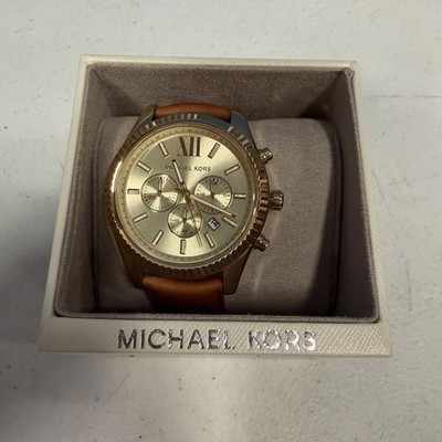 Michael Kors MK8447 Lexington Chronograph Gold Dial Watch | eBay