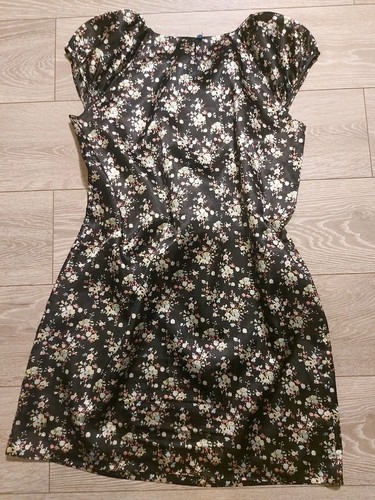 Schwarzes geblümtes Kleid Größe 18 - Bild 3 von 11