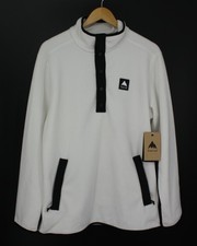 BURTON MAGLIONE UOMO IN PILE FOCOLARE UK M STOUT BIANCO PREZZO AL PUBBLICO £ 100 IB