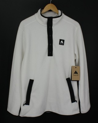 BURTON MENS HEARTH FLEECE PULLOVER  UK M STOUT WHITE RRP £100 IB