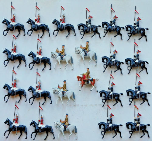 Old BRITAINS 1950s Lead, Household Cavalry, Musical Ride, 23 Piece Set #2085