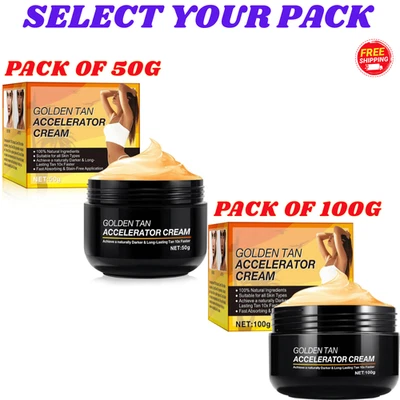 NUEDSFXO Tanning Accelerator Cream – Fast Sunbed & Outdoor Tan – Natural Ingredients UK