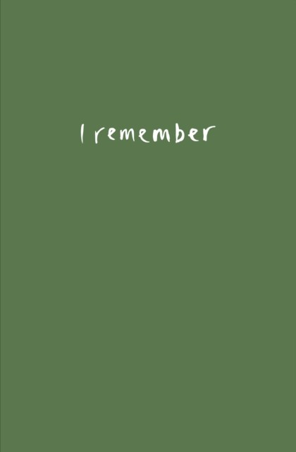 I Remember Scotland's Covid Memorial by Alec Finlay (Paperback Book)
