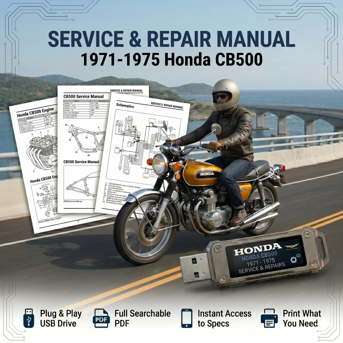 Preços baixos em Reparo de Motocicleta CB500 Manuais e FOLHETOS | eBay