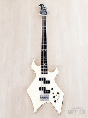 B.C Rich 日本製 white 1985 B.C. Rich Warlock Bass NJ Series White Nikki Sixx w/ Active