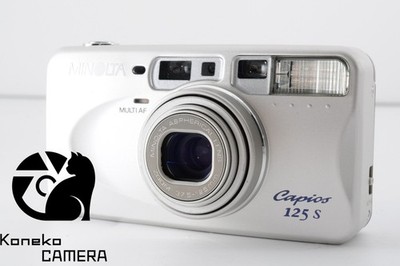 Minolta Capios 125 S silberne analoge Kompaktkamera 35 mm aus Japan