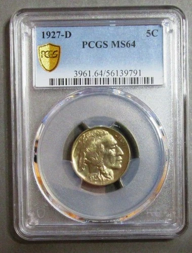 1927-D Buffalo Nickel Attractive PCGS MS64.