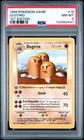 1999 POKEMON BASE SET 1ST EDITION #19 DUGTRIO PSA 8