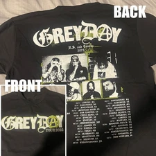 $UICIDEBOYS Official Grey Day 2025 Tour DateCity Back T-Shirt Reprint Gildan