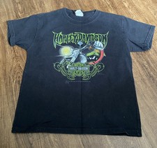 Harley Davidson Featuring 2-Side Marvin  Taz HD 2013 Black Tee size Small Youth