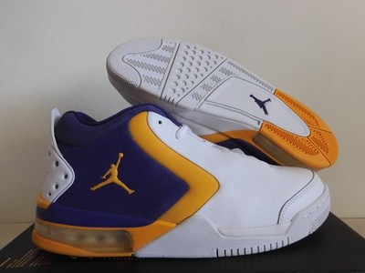 Nike Air Jordan Big Fund Lakers White-Purple-University Gold Sz 9.5 [BV6273-105]