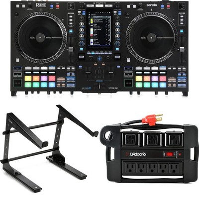 Rane System One All-in-one DJ Controller with Laptop Riser and Power Base