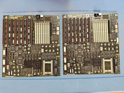 2x Intel PBA 510324-004 486 EISA Motherboards TurboCache Slot Phoenix BIOS Rare