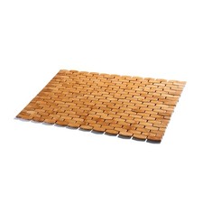 Rollable Bamboo Bathroom Floor Mat - Non-Slip Bathtub Mat for Spa, Sauna, Kit...