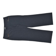 Ann Taylor LOFT Marisa Pants Size 14 Dark Gray Wide Leg Career Trousers Button