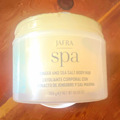 JAFRA Spa Ginger & Sea Salt Exfoliating Body Scrub, White, 10.58 oz